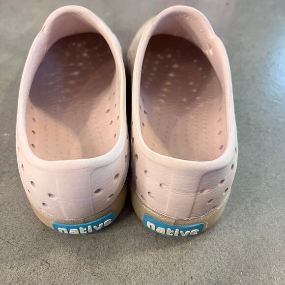 Native Shoes jefferson pink beige youth girls 1 shoes water slip on sneaker - Picture 4 of 7